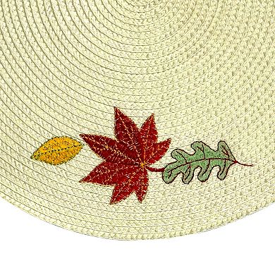 Celebrate Together™ Embroidered Leaves Round Placemats