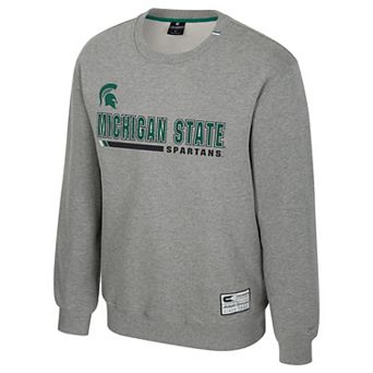 Men's Michigan State Spartans Charlie Grey Crewneck Sweatshirt
