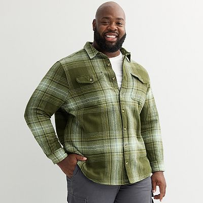big and tall green dress shirt Tall Slim Organic Cotton Long Sleeve T-Shirt for Men [Dark Green, Small Tall] main image 1