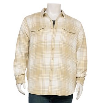 Big & Tall Sonoma Goods For Life® Heavyweight Flannel Long Sleeve Button-Down Shirt