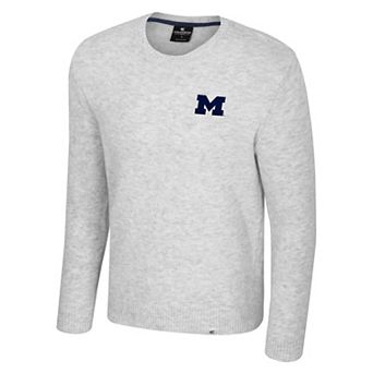 Men's Colosseum Michigan Wolverines Crewneck Sweater