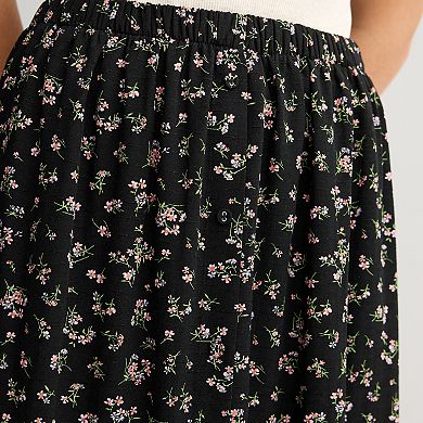 Juniors' Live To Be Spoiled Button Front Mini Skirt