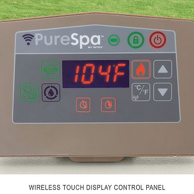 Intex: PureSpa: Chevron Deluxe Inflatable 6 Person 77" Square Outdoor Heated Hot Tub