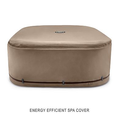 Intex: PureSpa: Chevron Deluxe Inflatable 6 Person 77" Square Outdoor Heated Hot Tub