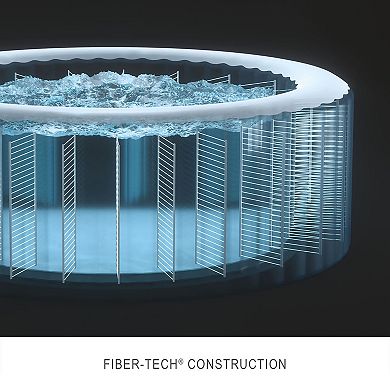 Intex: PureSpa: Chevron Deluxe Inflatable 6 Person 77" Square Outdoor Heated Hot Tub