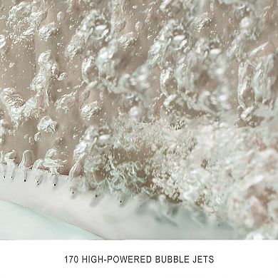 Intex: PureSpa: Chevron Deluxe Inflatable 6 Person 77" Square Outdoor Heated Hot Tub