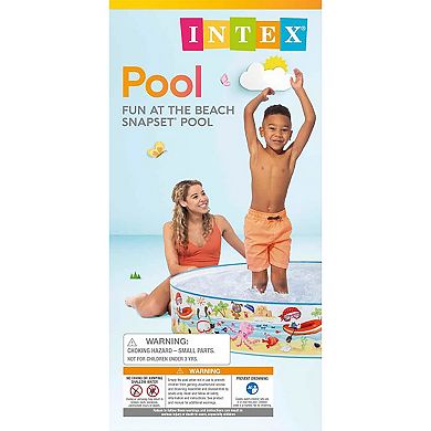 Intex: Snapset Pool: Fun At The Beach 5'x10" Water Splash Kiddie Pool