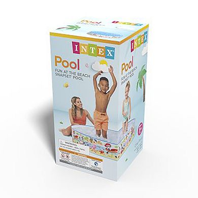 Intex: Snapset Pool: Fun At The Beach 5'x10" Water Splash Kiddie Pool