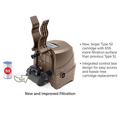 Intex: PureSpa: Sahara Tan Inflatable 4 Person 77" Hot Tub Set