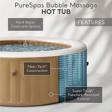Intex: PureSpa: Sahara Tan Inflatable 4 Person 77" Hot Tub Set