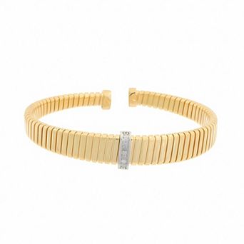 Meshmerise 1/10 Carat T.W. Diamond Goose Cuff Bracelet