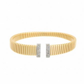 Meshmerise 1/4 Carat T.W. Diamond Goose Cuff Bracelet