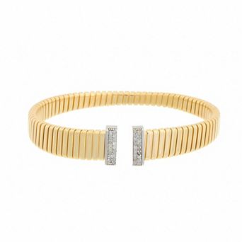 Meshmerise 1/4 Carat T.W. Diamond Goose Cuff Bracelet