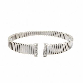 Meshmerise 1/4 Carat T.W. Diamond Goose Cuff Bracelet