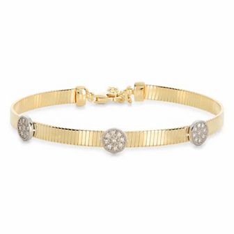 Meshmerise 1/10 Carat T.W. Diamond Round Embellished Bracelet