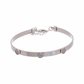 Meshmerise 1/10 Carat T.W. Diamond Round Embellished Bracelet