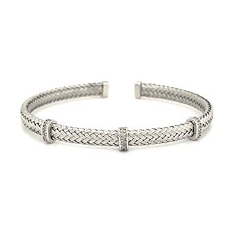 Meshmerise 1/5 Carat T.W. Diamond Jewel Accents Cuff Bracelet