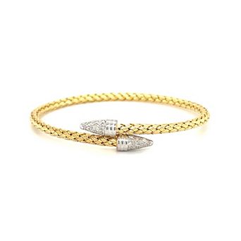 Meshmerise 1/6 Carat T.W. Diamond Cone Ends Wrap Bracelet