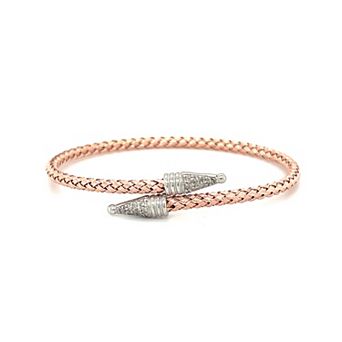 Meshmerise 1/6 Carat T.W. Diamond Cone Ends Wrap Bracelet