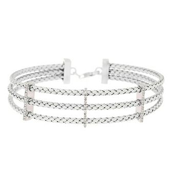 Meshmerise 1/6 Carat T.W. Diamond Triple Row Bracelet