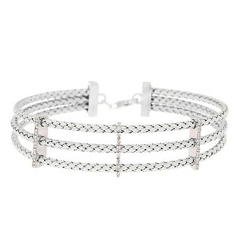 Meshmerise 1/6 Carat T.W. Diamond Triple Row Bracelet