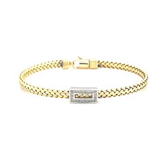 Meshmerise 1/6 Carat T.W. Diamond Rectangle Accent Bracelet
