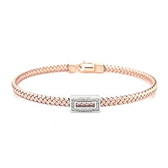 Meshmerise 1/6 Carat T.W. Diamond Rectangle Accent Bracelet