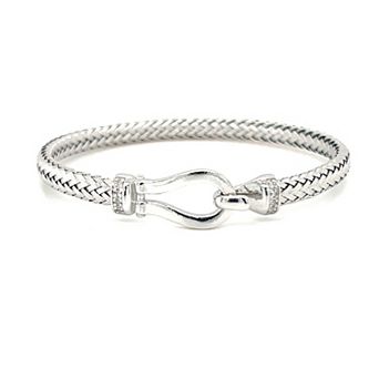 Meshmerise 1/10 Carat T.W. Diamond Hook Bangle Bracelet