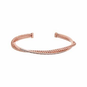 Meshmerise 1/10 Carat T.W. Diamond Twist Cuff Bracelet