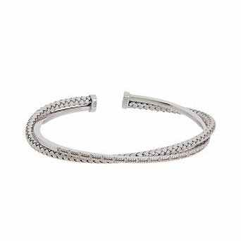 Meshmerise 1/10 Carat T.W. Diamond Twist Cuff Bracelet