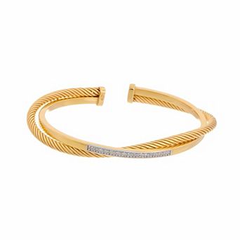 Meshmerise 1/5 Carat T.W. Diamond Twist Cuff Bracelet