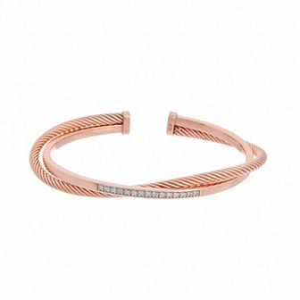 Meshmerise 1/5 Carat T.W. Diamond Twist Cuff Bracelet