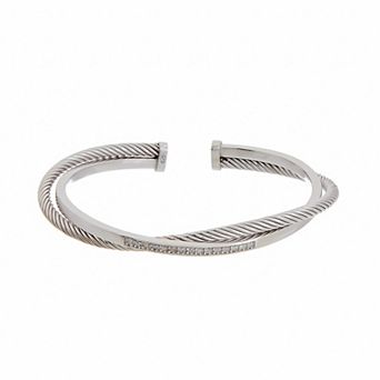 Meshmerise 1/5 Carat T.W. Diamond Twist Cuff Bracelet