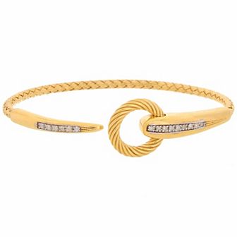 Meshmerise 1/8 Carat T.W. Diamond Rope Cuff Bracelet