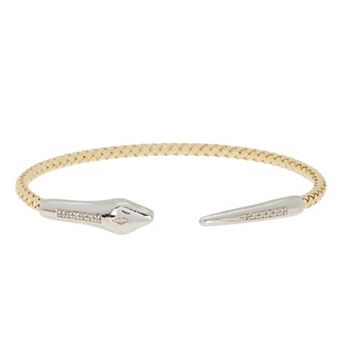 Meshmerise 1/8 Carat T.W. Diamond Snake Cuff Bracelet
