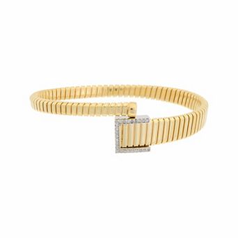 Meshmerise 1/6 Carat T.W. Diamond Goose Bangle Bracelet