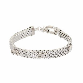Meshmerise 1/8 Carat T.W. Diamond Infinity Charm Bracelet