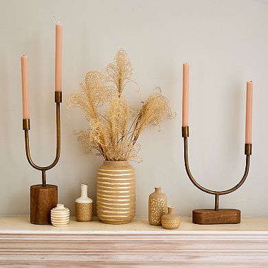Storied Home Asymmetrical Candle Holder Table Decor