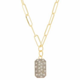 Meshmerise Sterling Silver 1/8 Carat T.W. Diamond Pendant Link Necklace