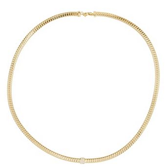 Meshmerise Sterling Silver 1/10 Carat T.W. Diamond Goose Chain Necklace