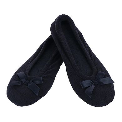 CTM Women's Terry Ballerina Slipper House Shoe (Pack of 2)