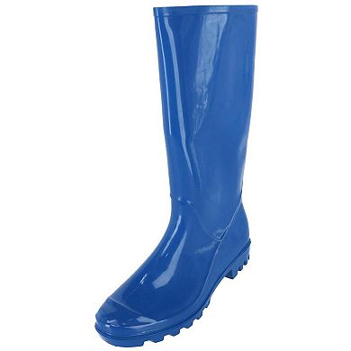 CTM Women's Solid Color Water Resistant Rain Boots