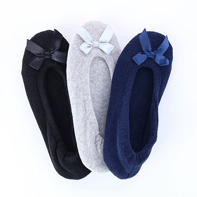 CTM Women's Terry Ballerina Slipper House Shoe