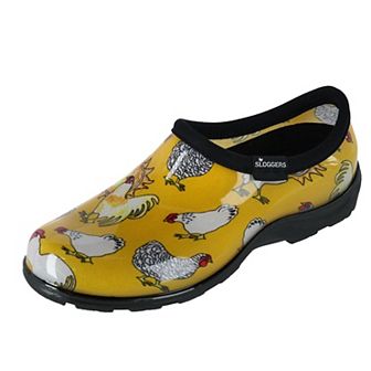 Sloggers Women's Chicken Print Short Rain and Garden Shoes