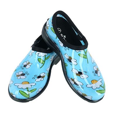Sloggers Women's Bumble Bee and Flower Print Rain and Garden Shoes