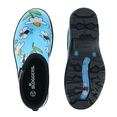 Sloggers Women's Bumble Bee and Flower Print Rain and Garden Shoes