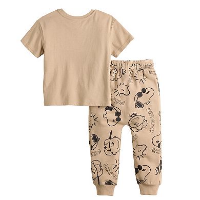 Baby & Toddler Boys Grayson Threads Kids Peanuts Snoopy 2-pc. Tee & Jogger Set