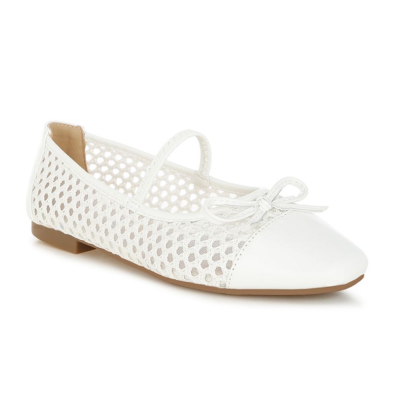 London Rag Mary Jane Women's Leather Shoes, Size: 9, White