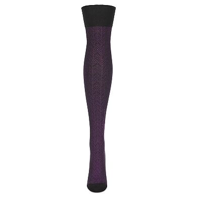 Women's Pretty Peacock Cotton Blend Over The Knee Sock