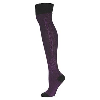 Women's Pretty Peacock Cotton Blend Over The Knee Sock